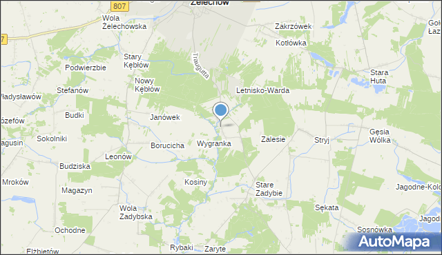 mapa Nowe Zadybie, Nowe Zadybie na mapie Targeo